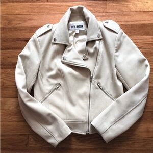 XS Steve Madden vinka bone color jacket suede-like